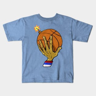 hand holding a basketball Kids T-Shirt